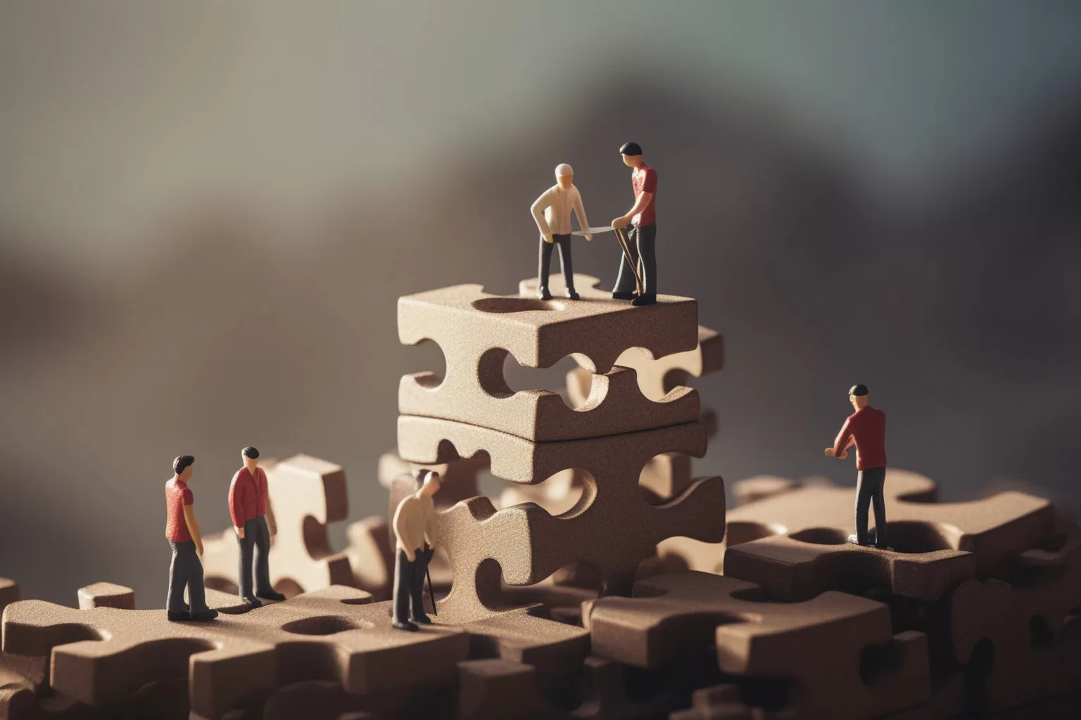 team-tiny-people-connecting-giant-puzzle-elements